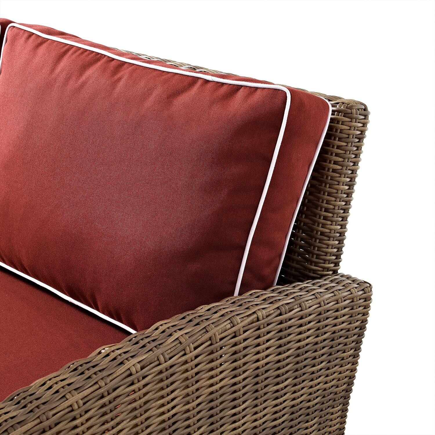 Ultimate Patio UP-92392-SG 5Pc Wicker Outdoor Sectional Set in Sangria - Corner - Detail thumbnail