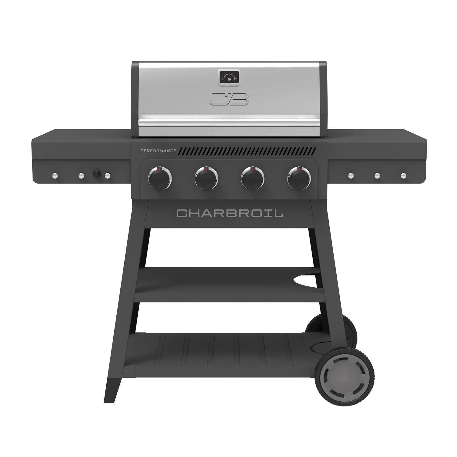 Charbroil Performance Series 4 Burner Gas Grill A-Frame Cart - Grey & Stainless Steel - 463349025