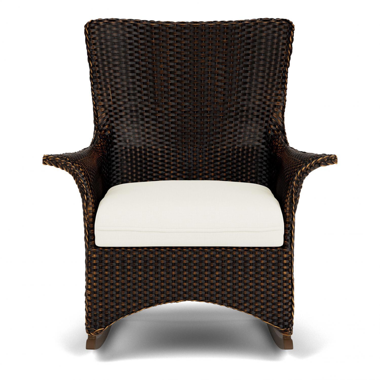 Mandalay Lloyd Loom Rocking Chair in Mink/Sailcloth Salt by Lloyd Flanders