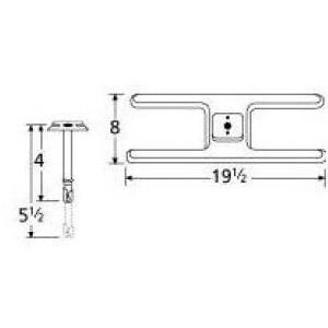 Stainless Steel H Single Burner 10201-70201