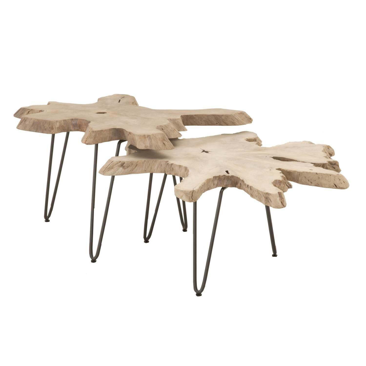 Lakeview Gray Teak Nesting Coffee Table thumbnail