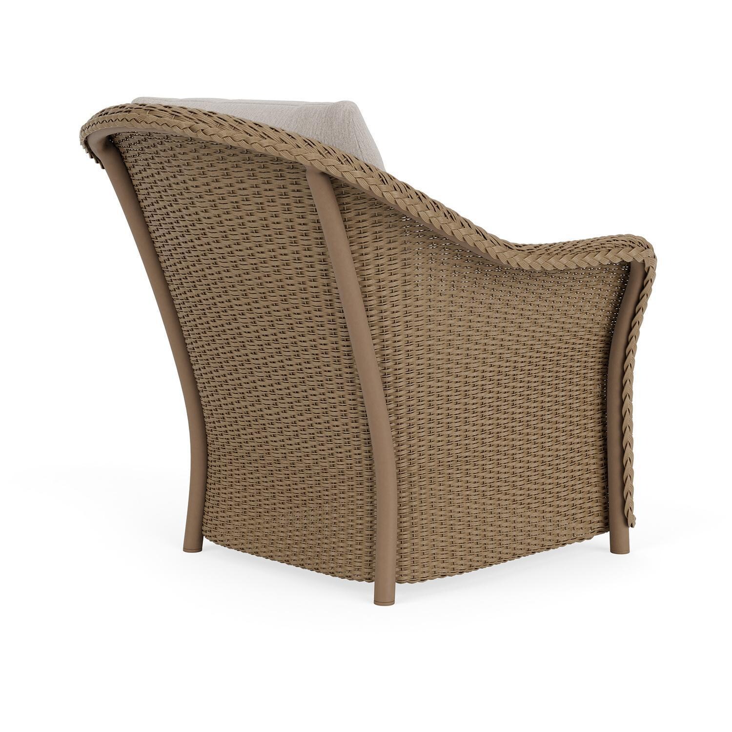 Lloyd Flanders Weekend Retreat Lounge Chair in Fawn Finish W/ Remy Cloud Fabric - Back Right thumbnail