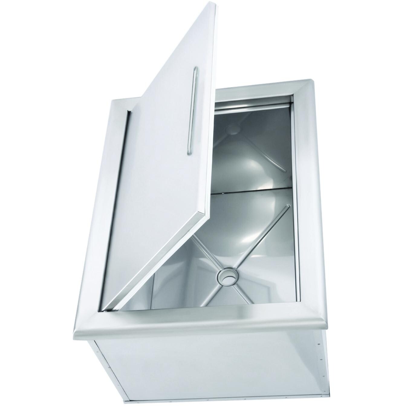 Saber 24-Inch Stainless Steel Drop-In Ice Bin Cooler
