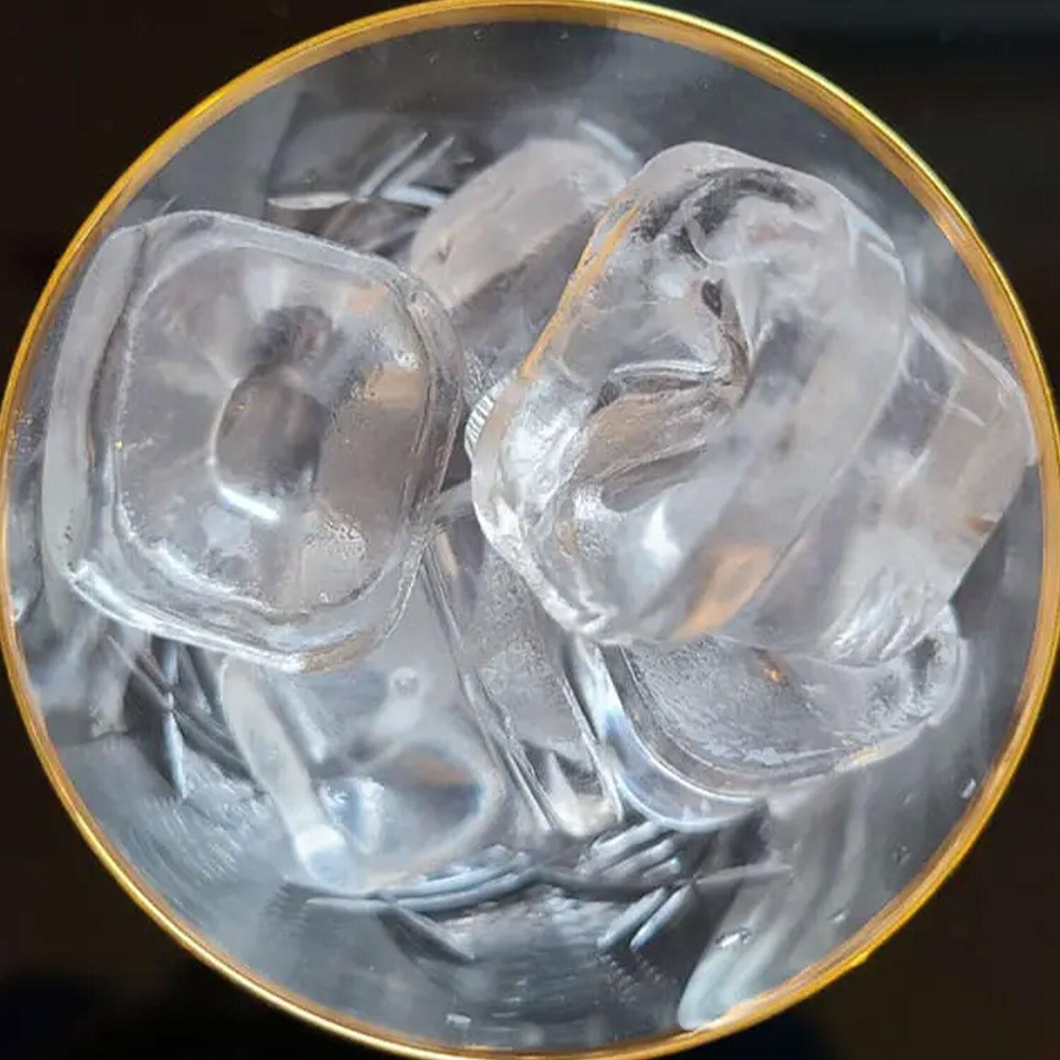 XO Appliance XOUIM1565O 15-Inch 27 Lbs. Outdoor Panel Ready Ice Maker - Ready for Drinks - Overhead View - Detail thumbnail