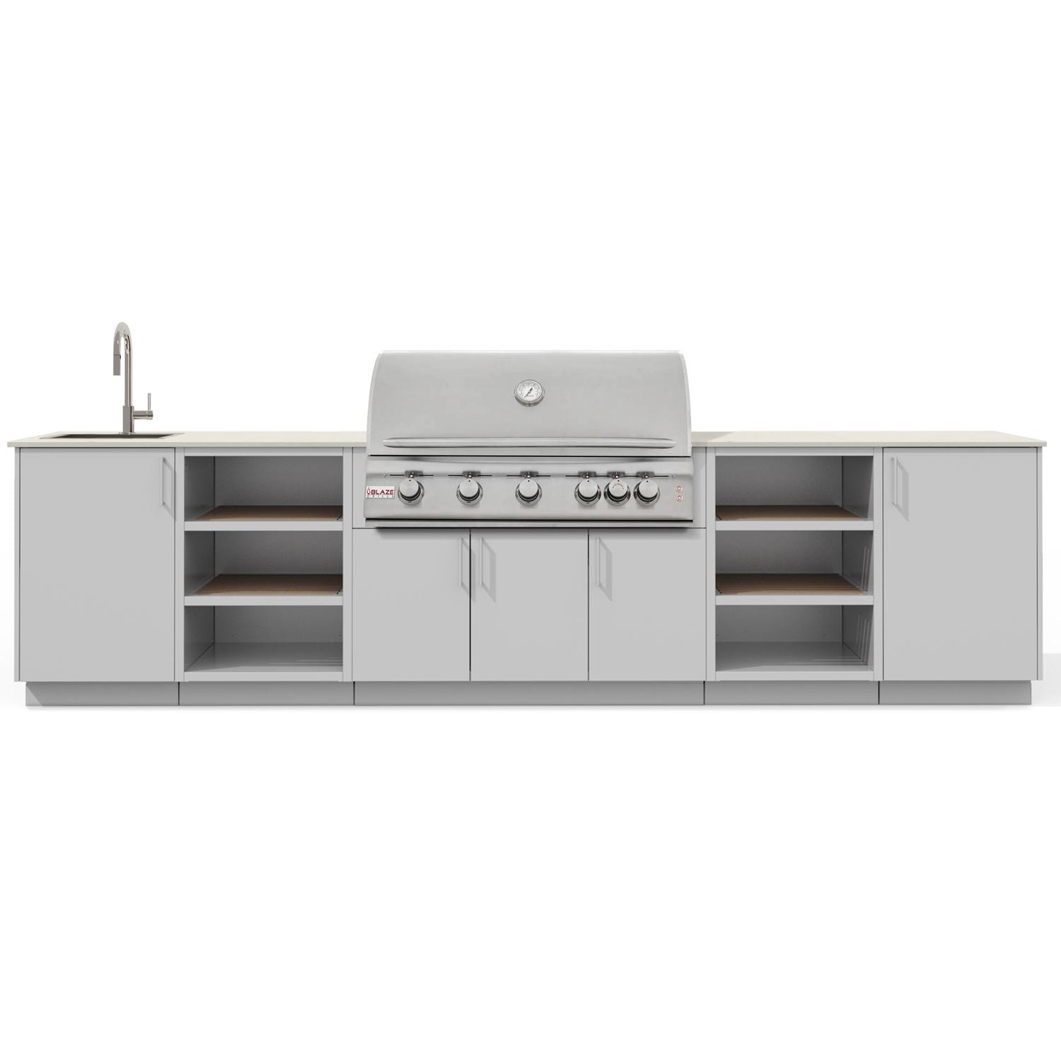 Urban Bonfire B-Twilight-42-Blaze-Danae-Chantilly Twilight 40 Outdoor Kitchen w/ Blaze Premium LTE Propane Grill, Sink, Danae Countertop & Chantilly Finish - White Background thumbnail