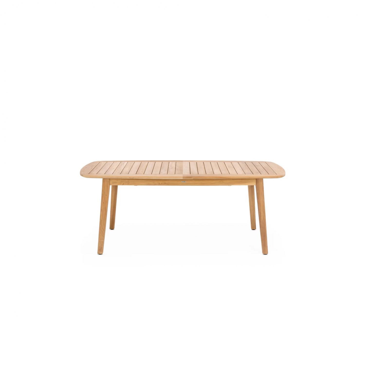 Teak + Table Barbados/Cayman Expansion 9 Piece Dining Set - Table Closed - White Background thumbnail