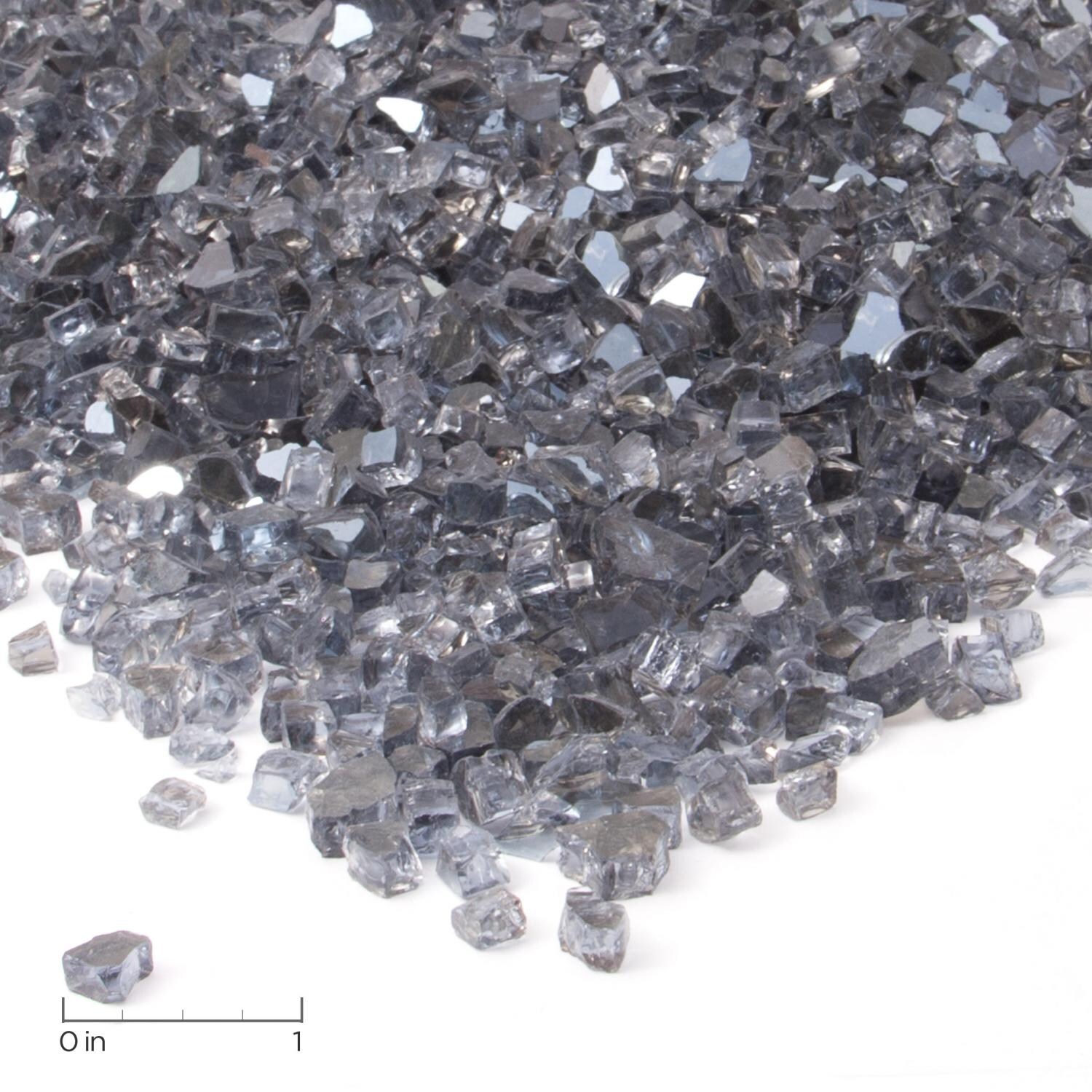 Real Flame 1/4-Inch Gray Reflective Fire Glass - 20 Lbs image