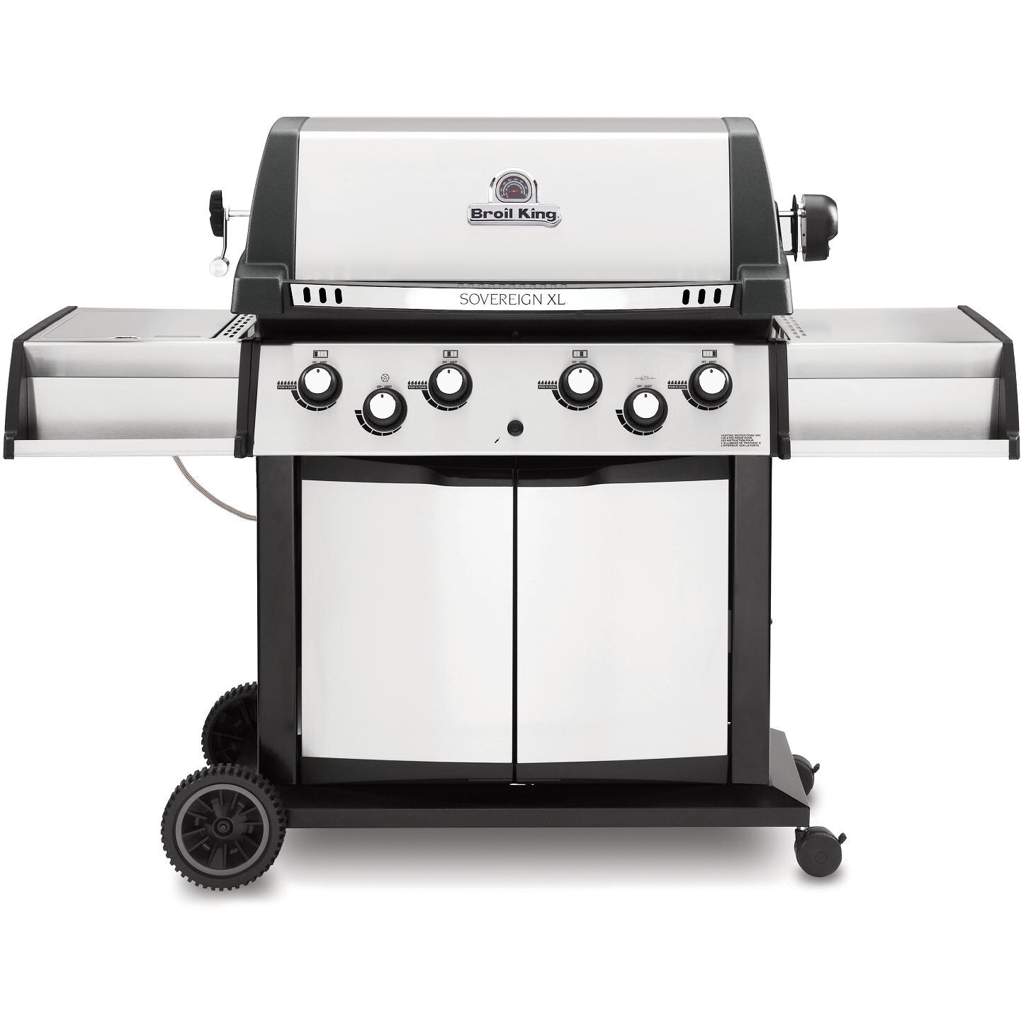 Broil King Sovereign XLS 90 4-Burner Freestanding Propane Gas Grill With Rotisserie & Side Burner - Stainless Steel thumbnail