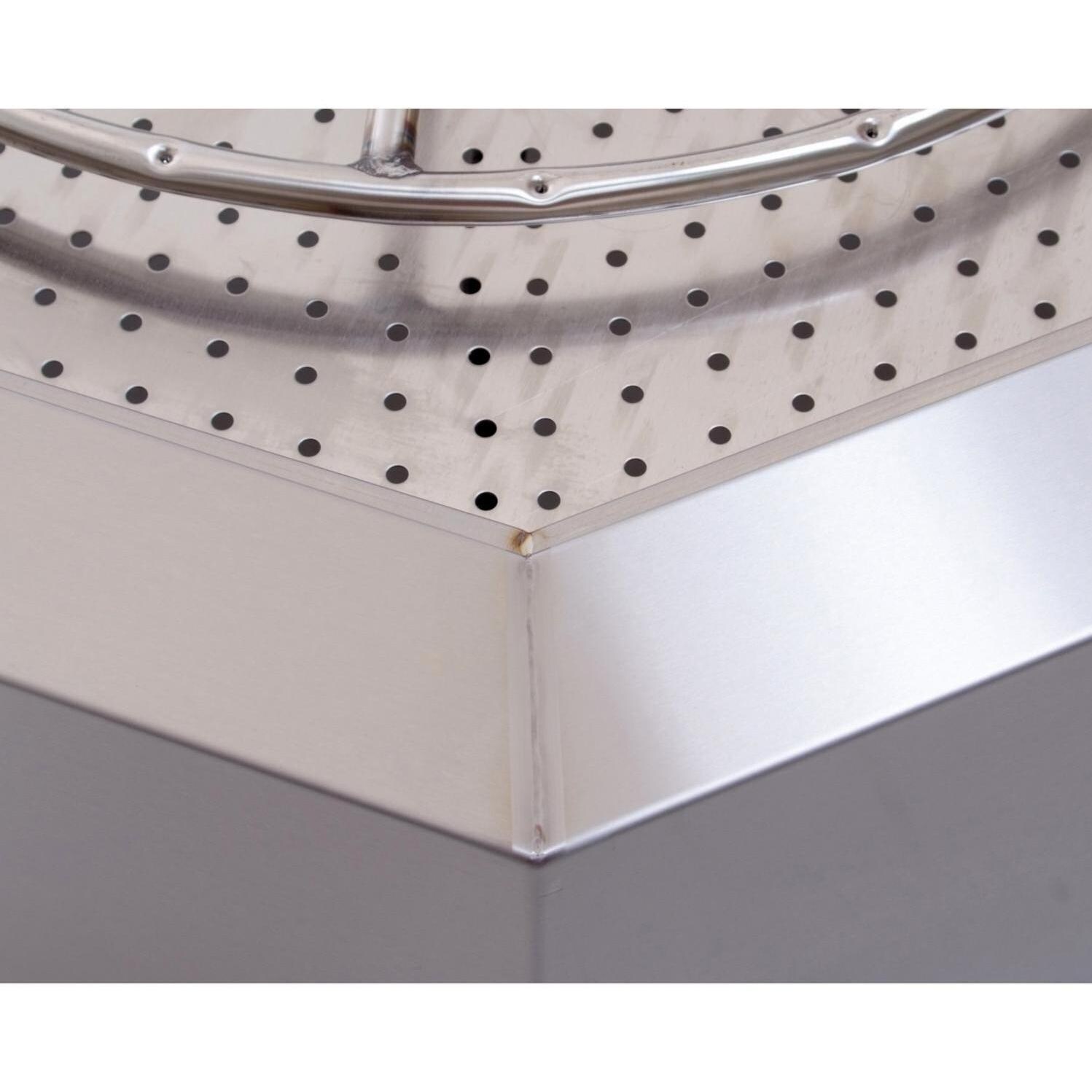 Lakeview Outdoor Designs 42-Inch Stainless Steel Octagon Fire Pit - Corner Detail thumbnail