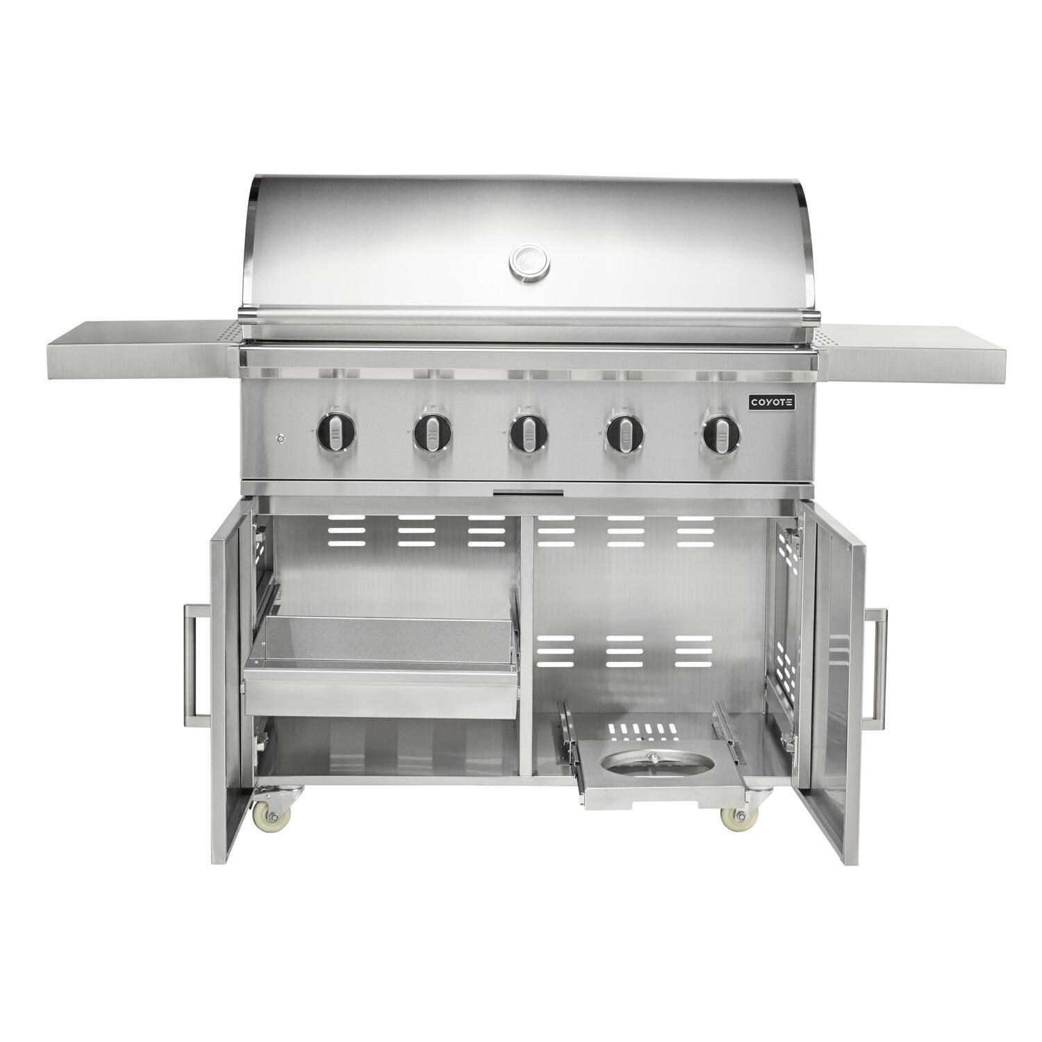 Coyote Outdoor Living 42 Inch CL-Series Freestanding Propane Grill - Cart Open - White Background thumbnail