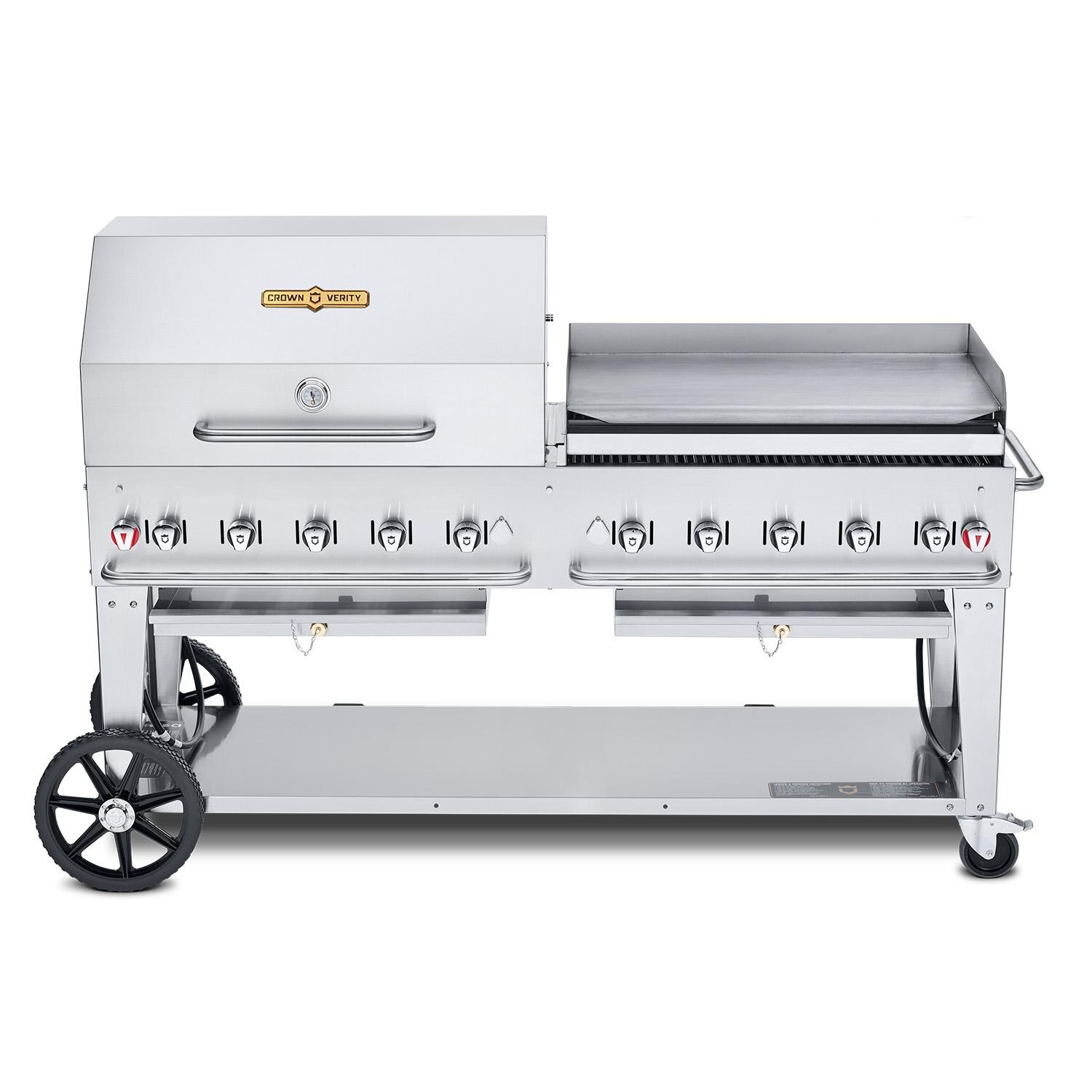 Crown Verity CV-MCB-72RGP-NG 72-Inch Mobile Natural Gas Grill Dome & Griddle Package thumbnail