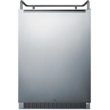 Summit 24-Inch 6.5 Cu. Ft. Built-In DIY Tap Beer Dispenser / Kegerator - Stainless Steel / Black Cabinet - SBC677BINK image