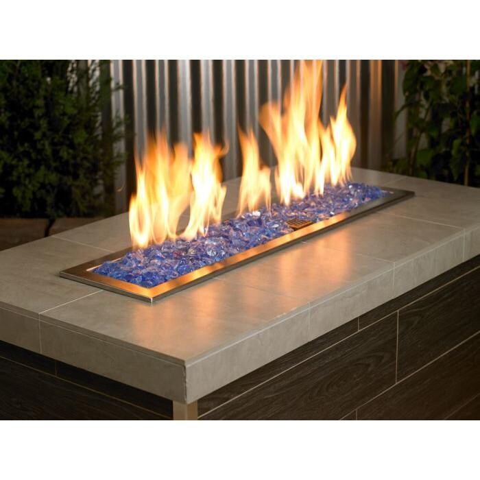 BBQGuys Signature CG-LTBLUE-M-10-J 1/2-in to 1-in Light Blue Fire Pit Glass - Lifestyle thumbnail