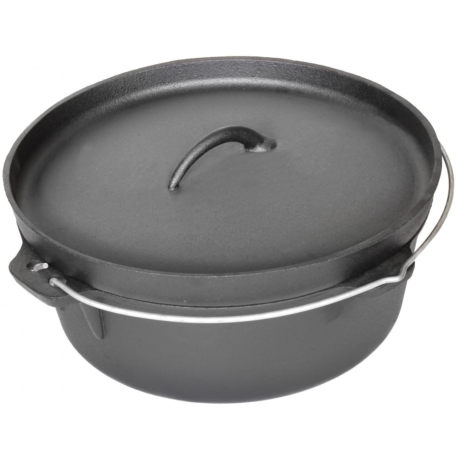 Cajun Classic 21-Quart Seasoned Cast Iron Camp Pot - GL10481S