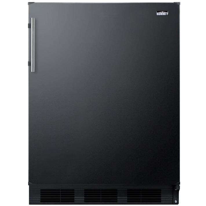 Summit 24-Inch 5.1 Cu. Ft. ADA Compliant Built-In / Freestanding Compact Refrigerator / Freezer - Black - CT663BBIADA thumbnail