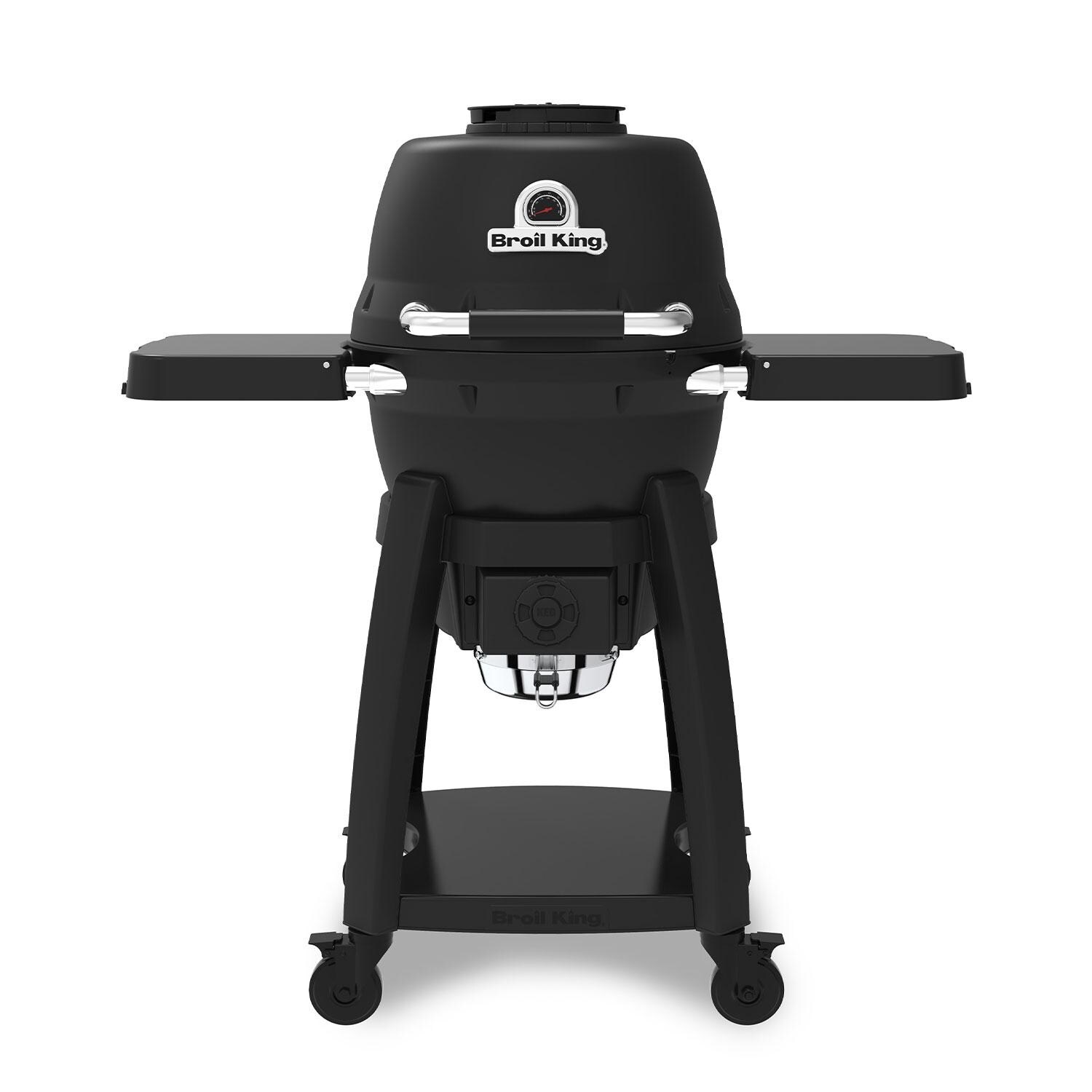 Broil King 420150 Keg Charcoal Kamado Grill - Lid Closed - Front View - White Background thumbnail