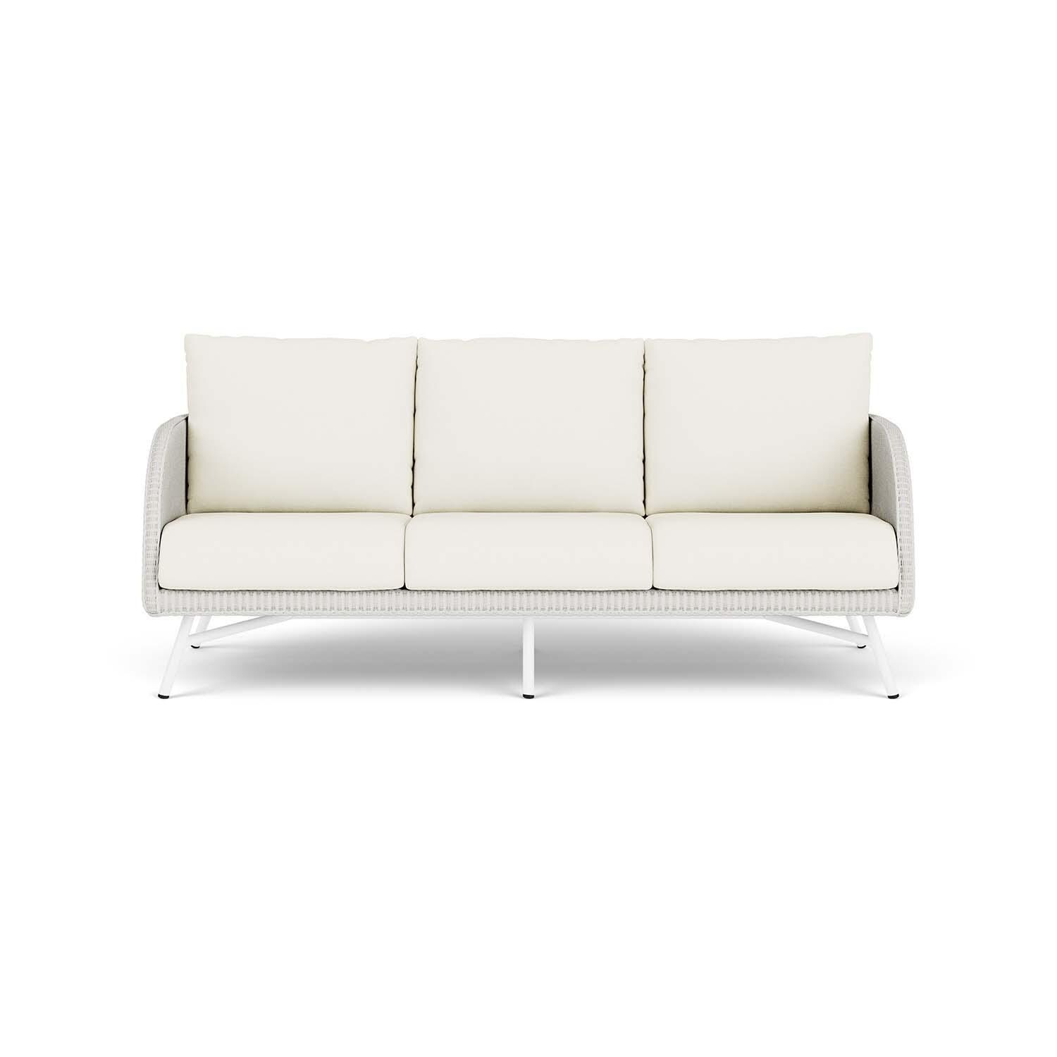 Essence Lloyd Loom Sofa in Matte White/Sailcloth Salt by Lloyd Flanders