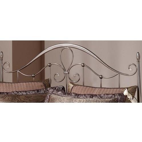 Hillsdale Doheny Antique Pewter Metal Headboard With Frame - King