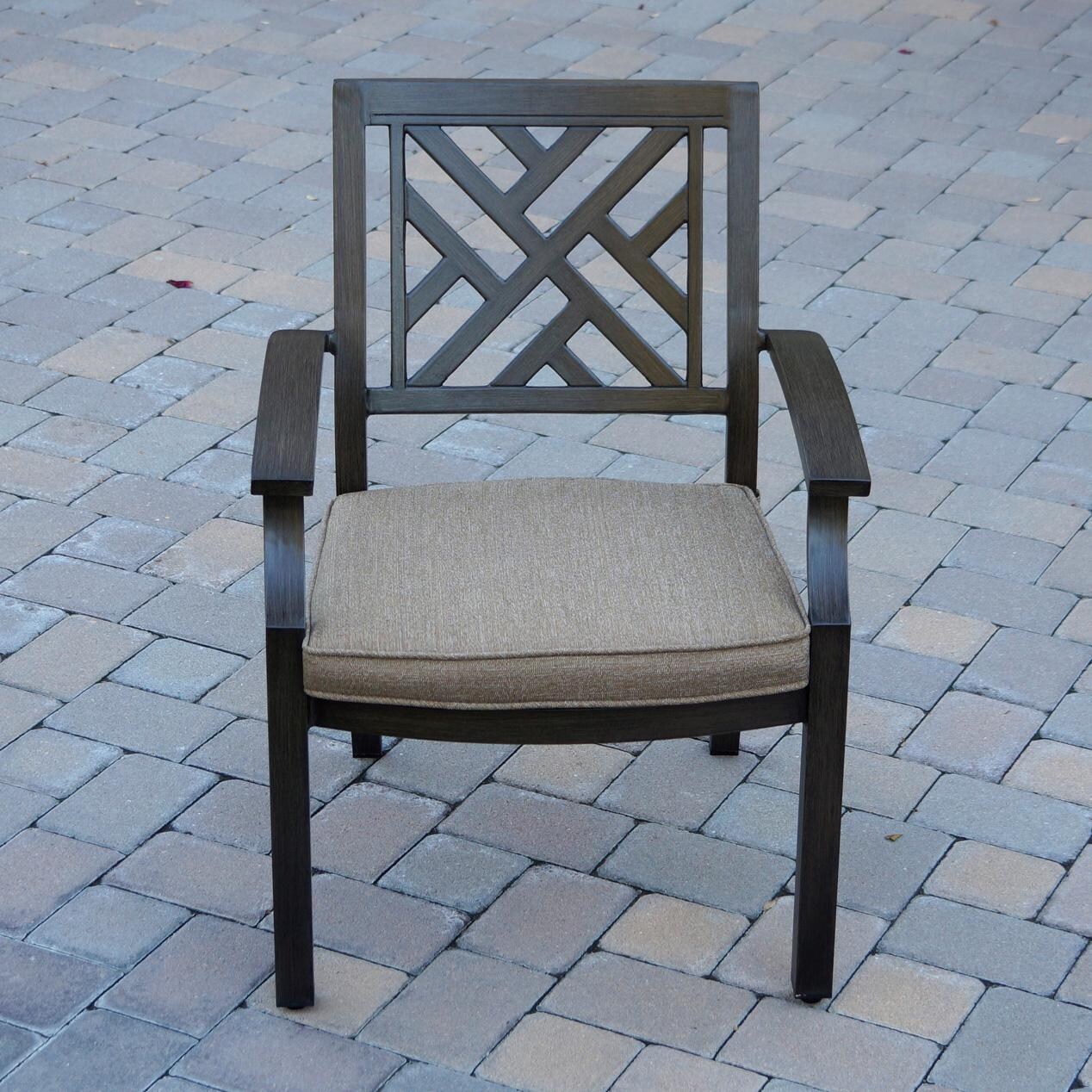 Darlee Brooklyn 6-Piece Patio Dining Set (with 4 Dining Chairs and 1 Bench) with Cushions and 39 X 67 Inch Rectangular Dining Table - Chair - Lifestyle thumbnail