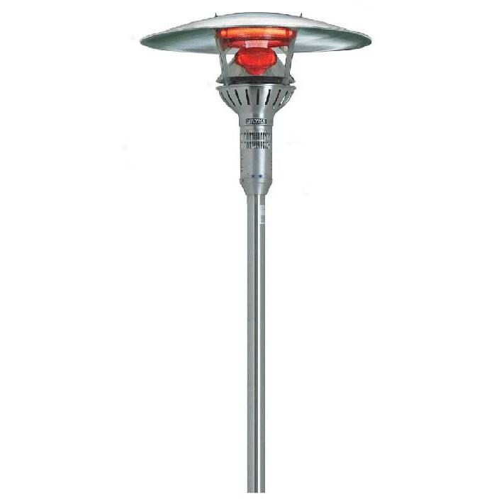 Lynx Post Mount Infrared Outdoor Natural Gas Patio Heater With Switch And Transformer Electrical Kit