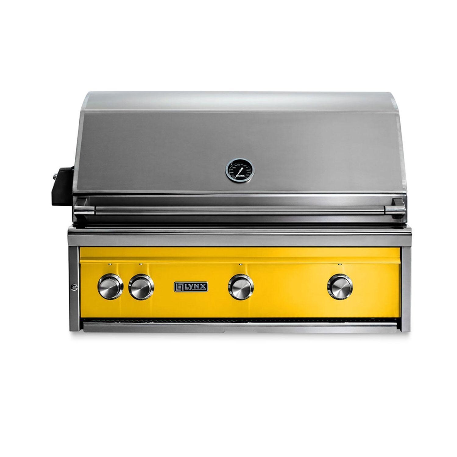 Lynx Professional 36 Inch Built-In All Infrared Trident Propane Grill w/ Flametrak & Rotisserie in California Poppy - LF36ATR-CALP