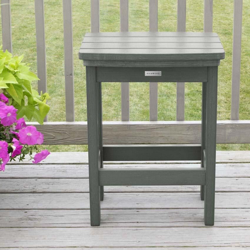 Hart Lane Recycled Plastic Bar Stool Counter Height in Coastal Teak by Lakeview Outdoor Designs