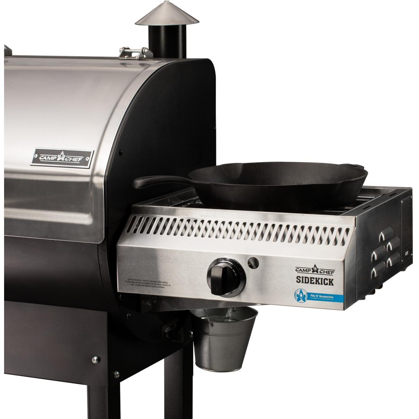 Camp Chef 14-Inch Sidekick Pellet Grill Side Burner w/ Griddle - Skillet On Top (Not Included) thumbnail