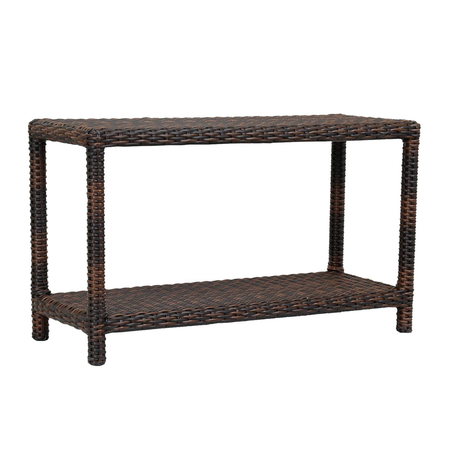 Montecito 51 X 12 Inch Rectangular Wicker Patio Console Table By Montecito 51 X 12 Inch Rectangular Wicker Patio Console Table By Sunset West Bbqguys
