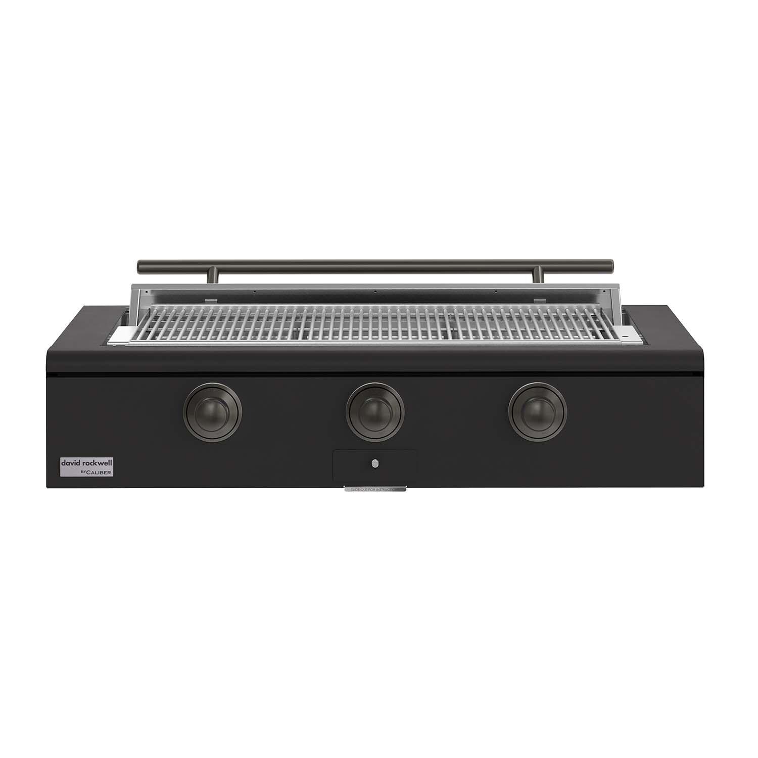 Caliber 48-in Natural Gas Built-In Rockwell Grill - Ultra Matte Black w/ Pewter Hardware - CRG-48BN00-A-085-H05