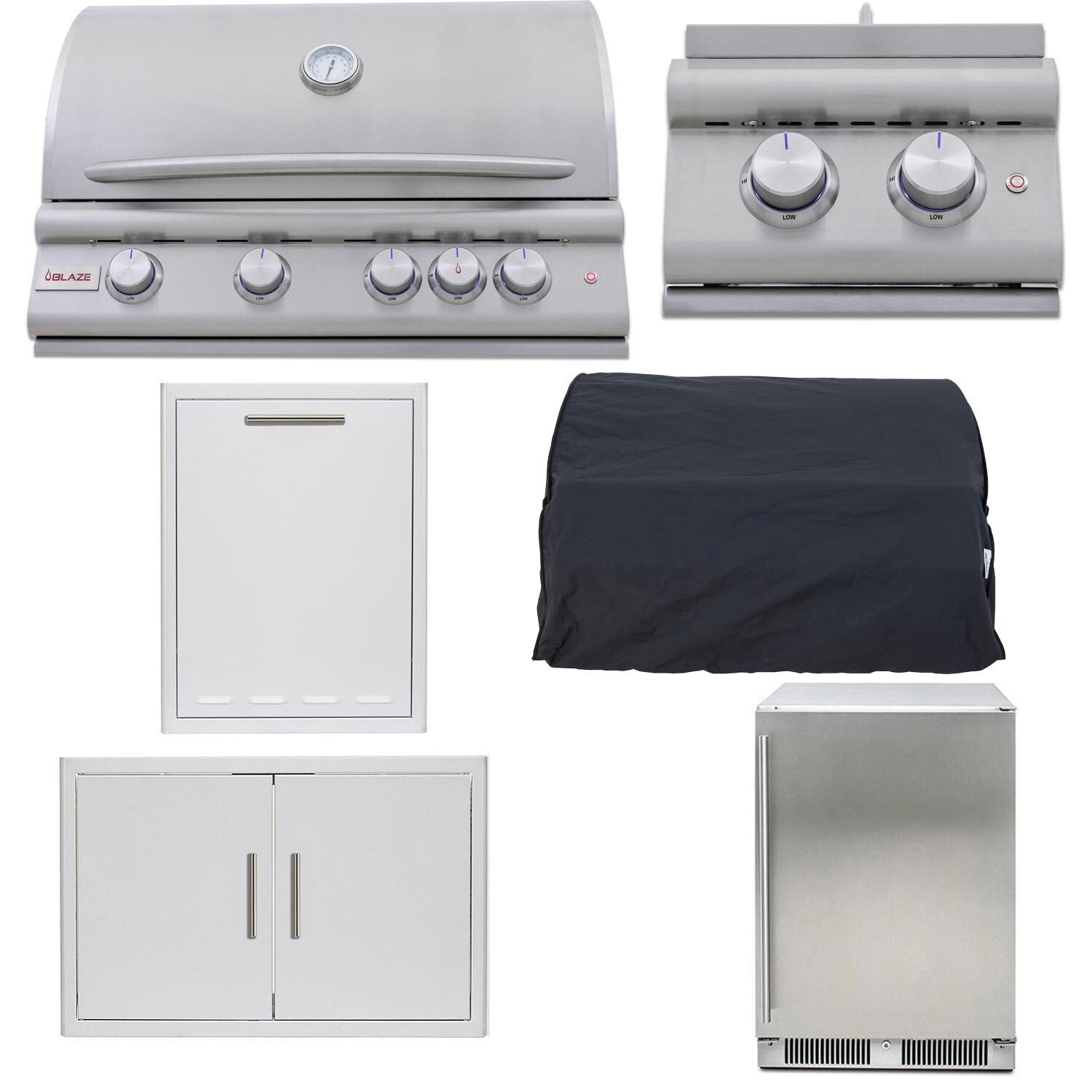 Blaze BLZ-4LTE3-LP LTE+ 6 Pc 32-in Propane Outdoor Kitchen Package - White Background thumbnail