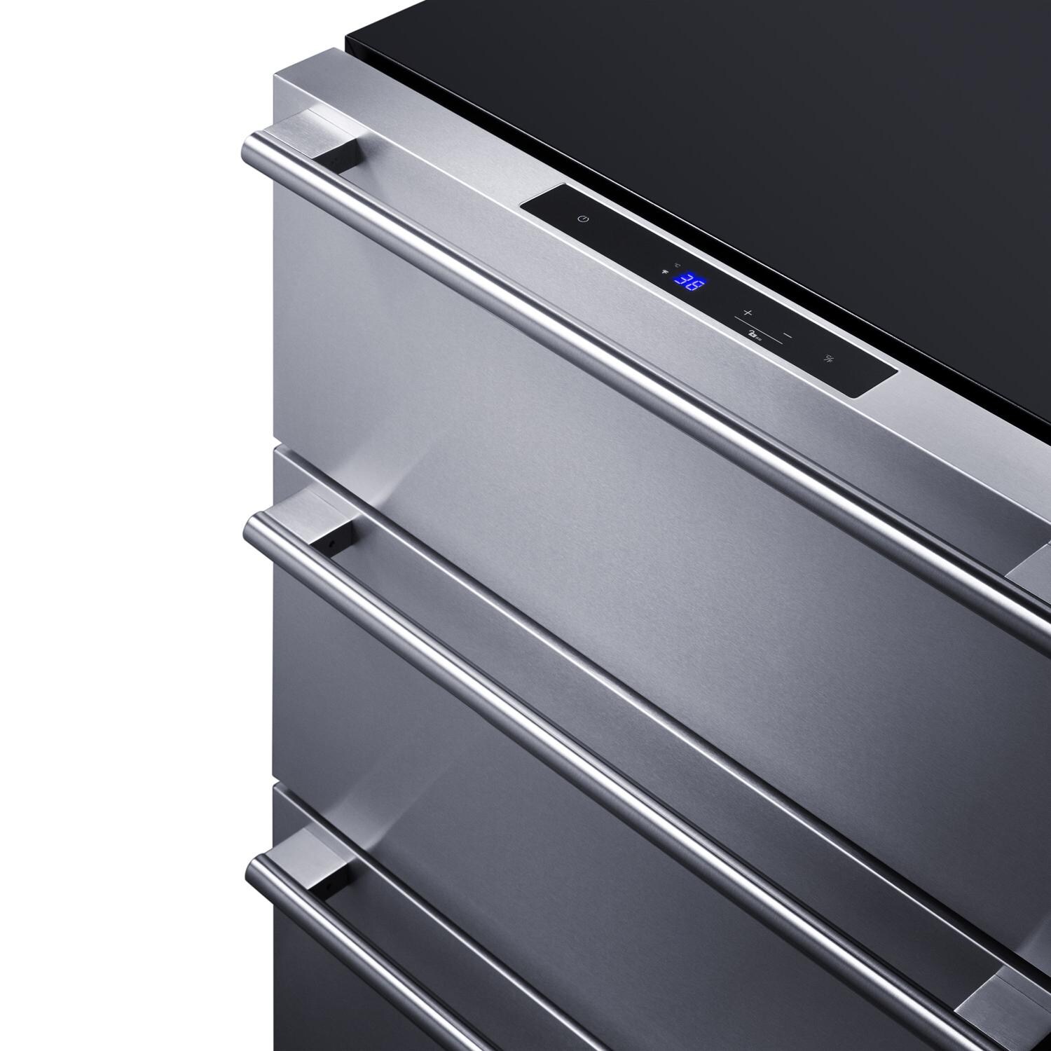 Summit SPR245OS3D 24 Inch 4.9 Cu. Ft. Built-In 3-Drawer Outdoor Refrigerator - Top Down View - Detail thumbnail