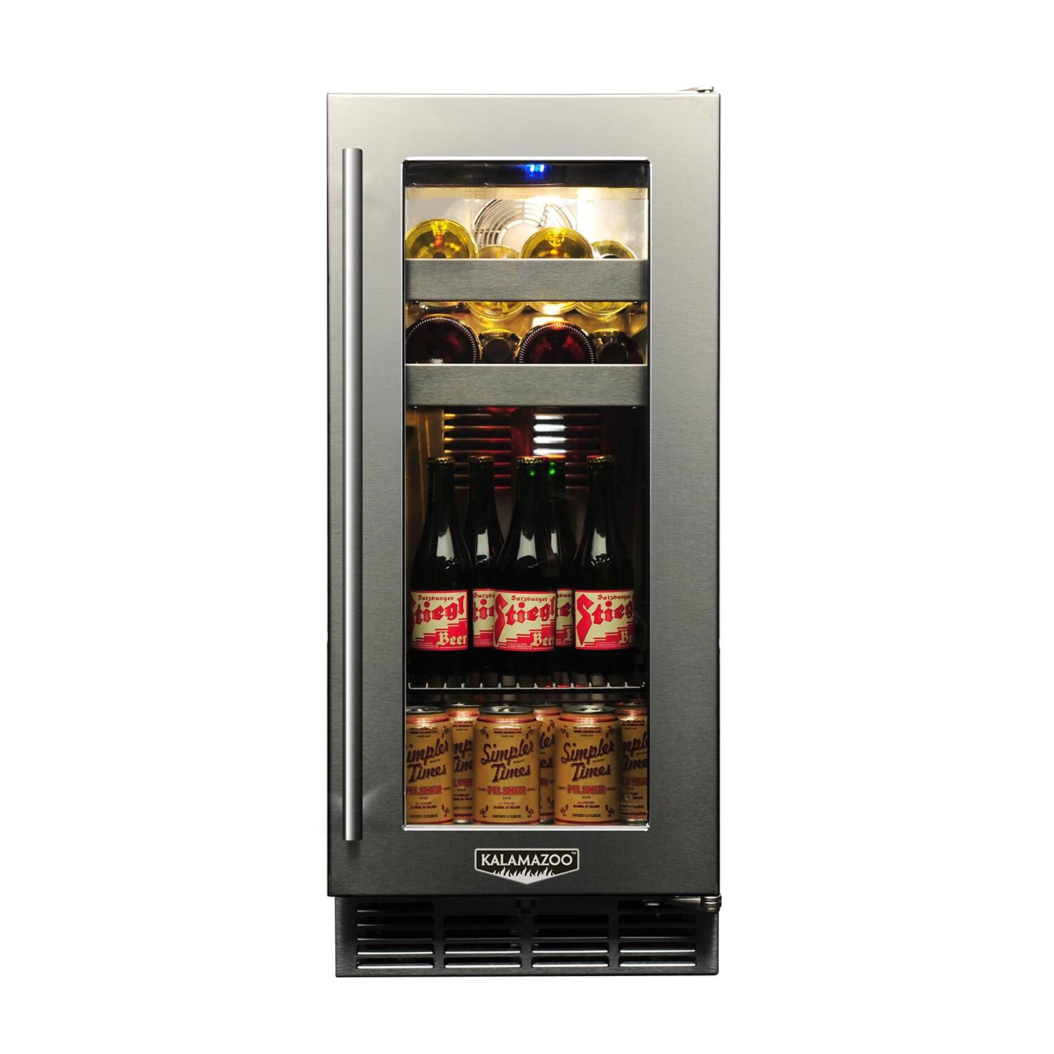 Kalamazoo Signature 15 Inch Outdoor Beverage Center - Right Hinge - Lock - Marine-Grade - K-HP15BO-4-3RL-M6