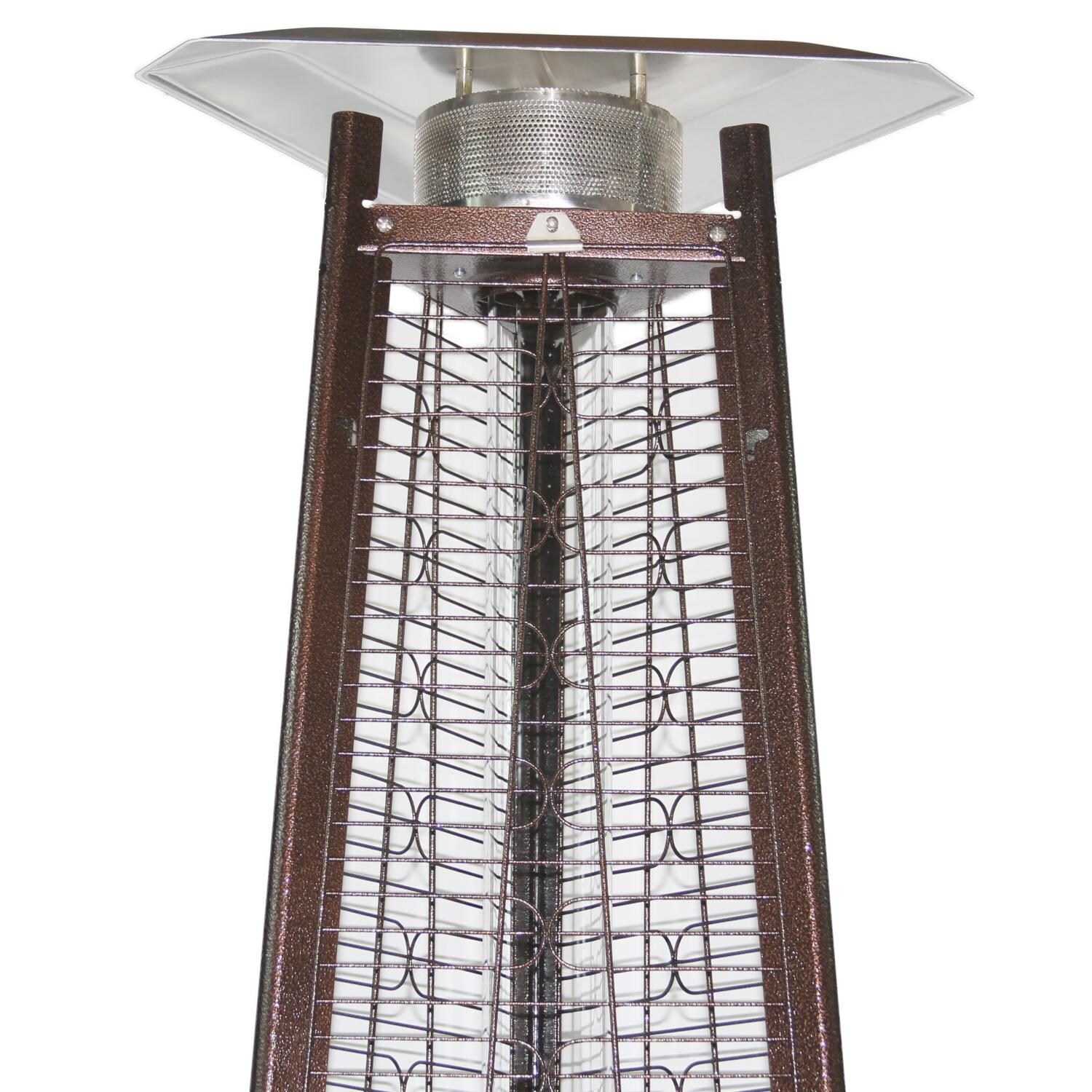 RADtec PYR-ABP 93-Inch Pyramid Flame 41,000 BTU Propane Patio Heater - Antique Bronze - Top View thumbnail