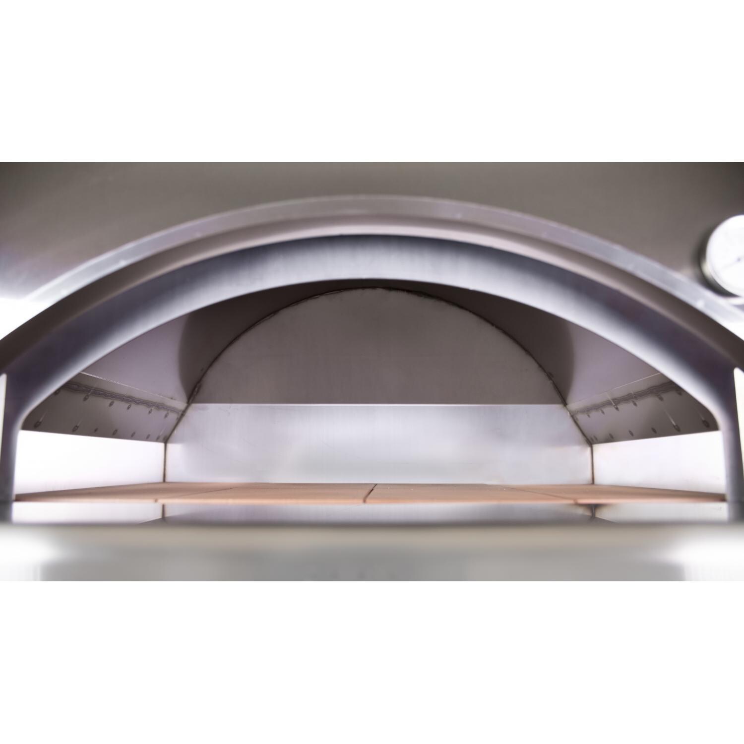 ALFA FX4PIZ-LRAM 4 Pizze 31-Inch Outdoor Wood-Fired Pizza Oven - Copper - Interior View thumbnail