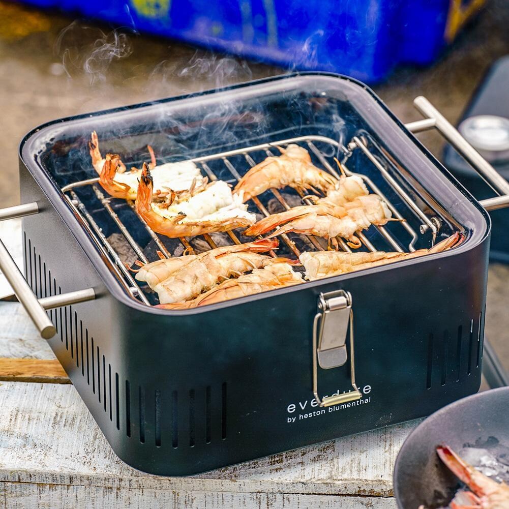 Everdure CUBE Portable Charcoal Grill Orange HBCUBEOUS BBQGuys