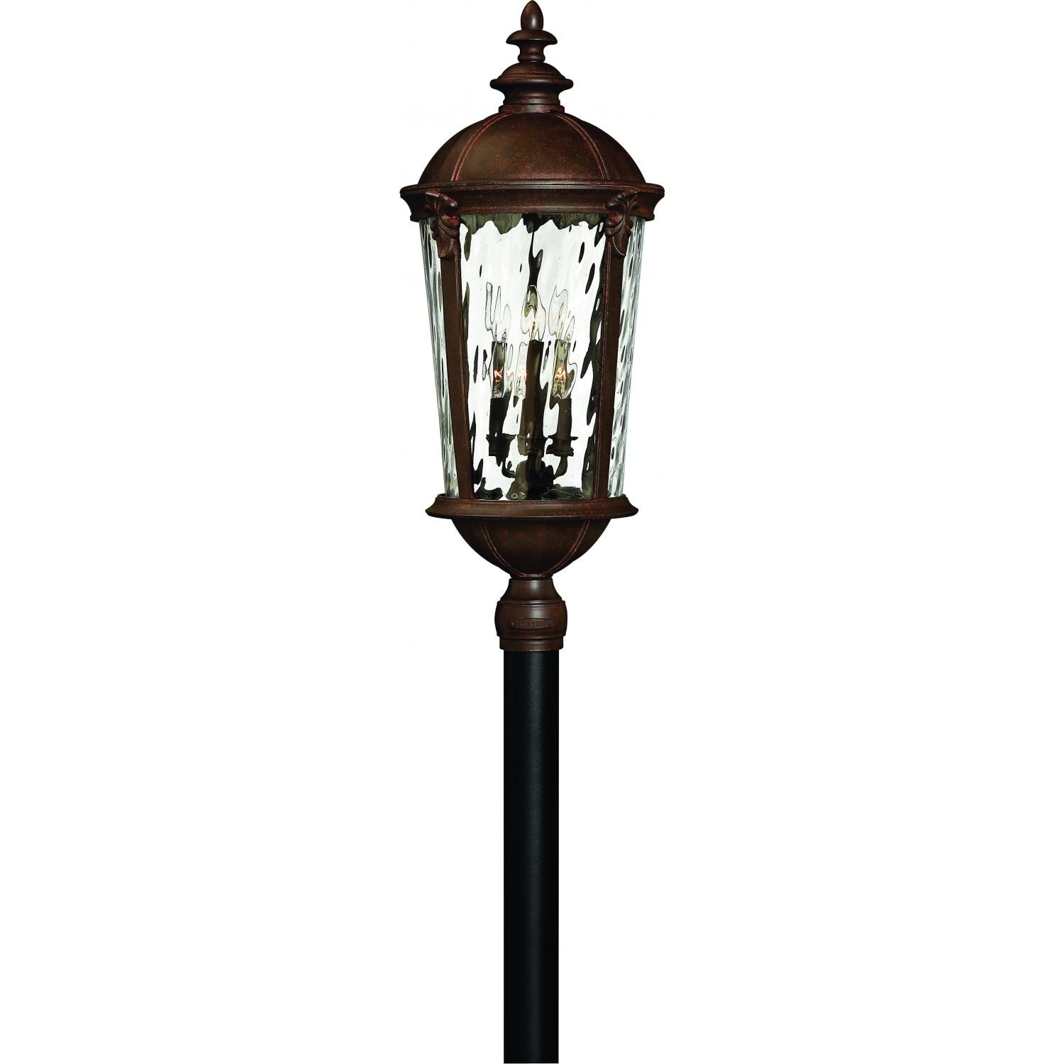 Hinkley Lighting Windsor Six Light 35-Inch Outdoor Post Light - River Rock - 1921RK