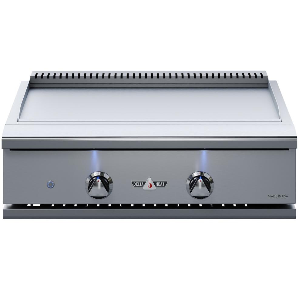 Delta Heat DHTG32-N 32-in Built-In Natural Gas Teppanyaki Griddle - White Background thumbnail