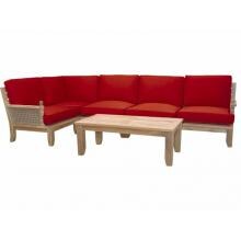 Anderson Teak Luxe Teak 5-Person Patio Sectional Set