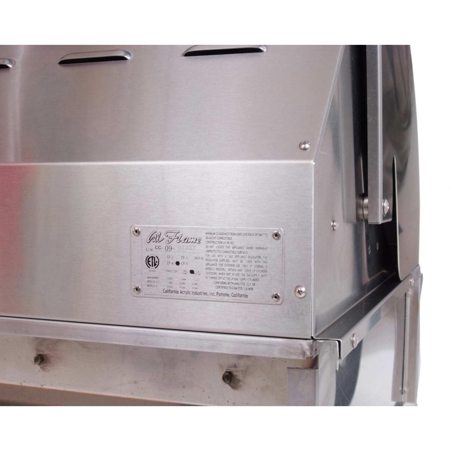 Cal Flame G3 3 Burner Built-In Propane Gas Grill - Rear thumbnail