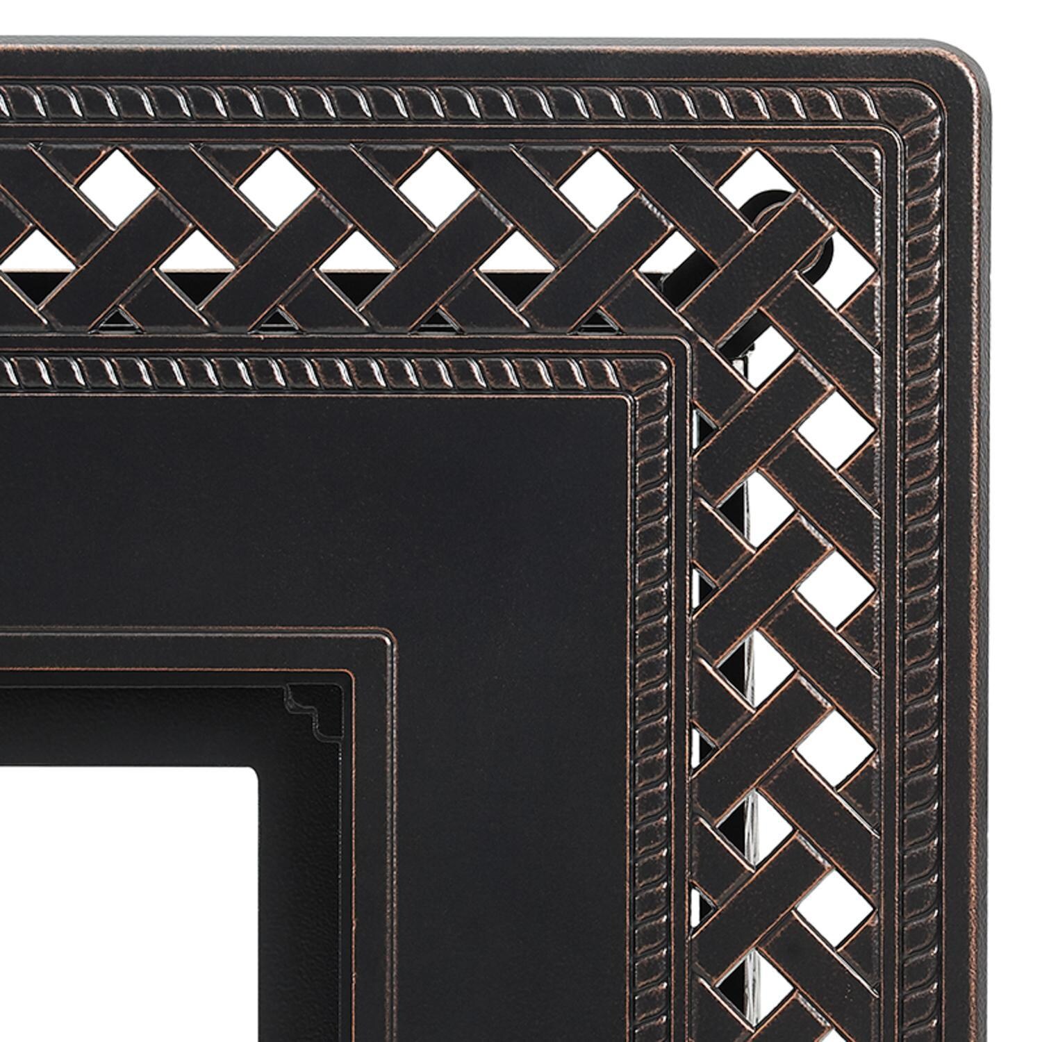 Ultimate Patio 63693-NG Palm Way 32-Inch Square Aluminum Natural Gas Fire Pit - Detail 2 thumbnail