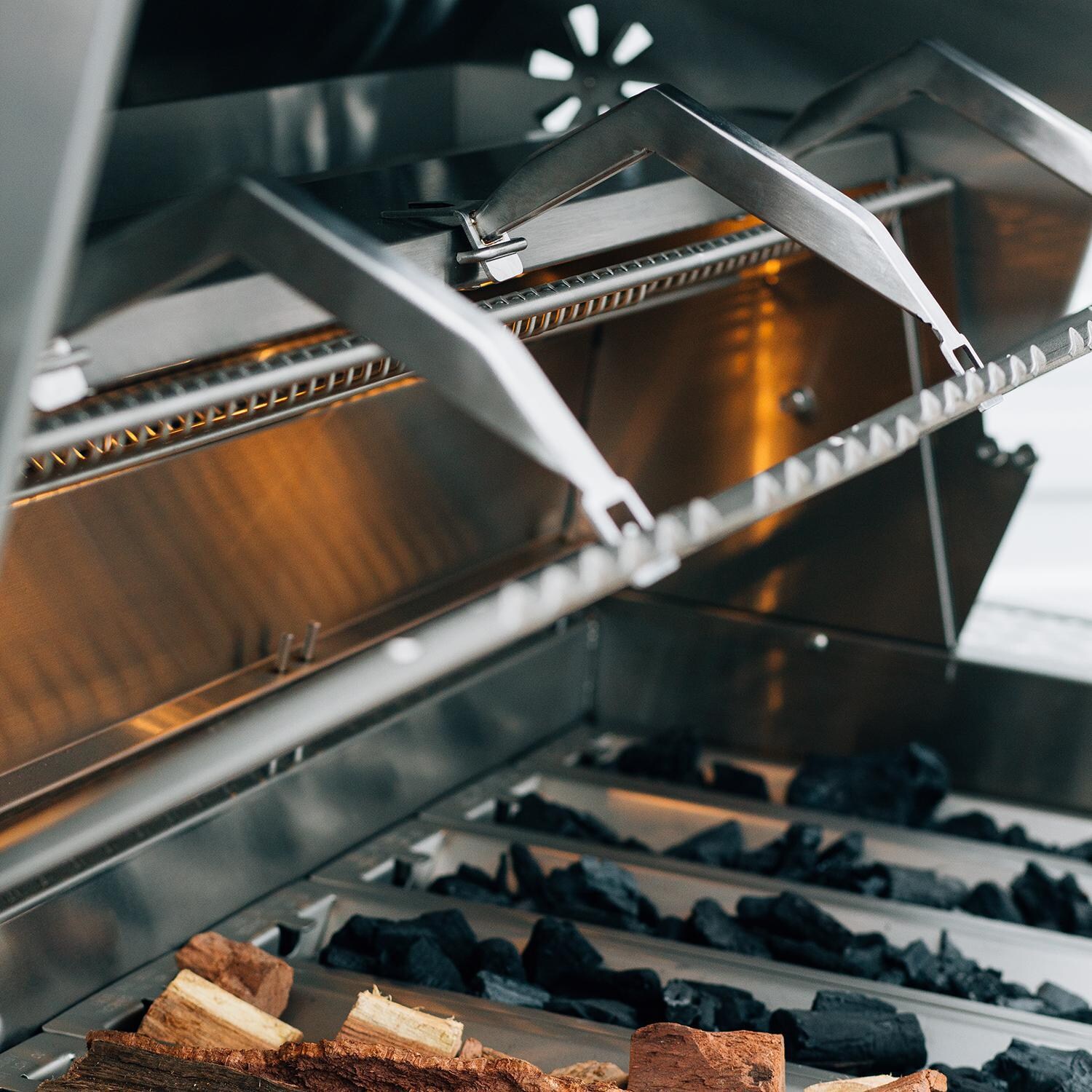 American Muscle Grill 54-Inch Built-In Gas Grill - Easy Hard Fuel Refill Using Grate Tools thumbnail