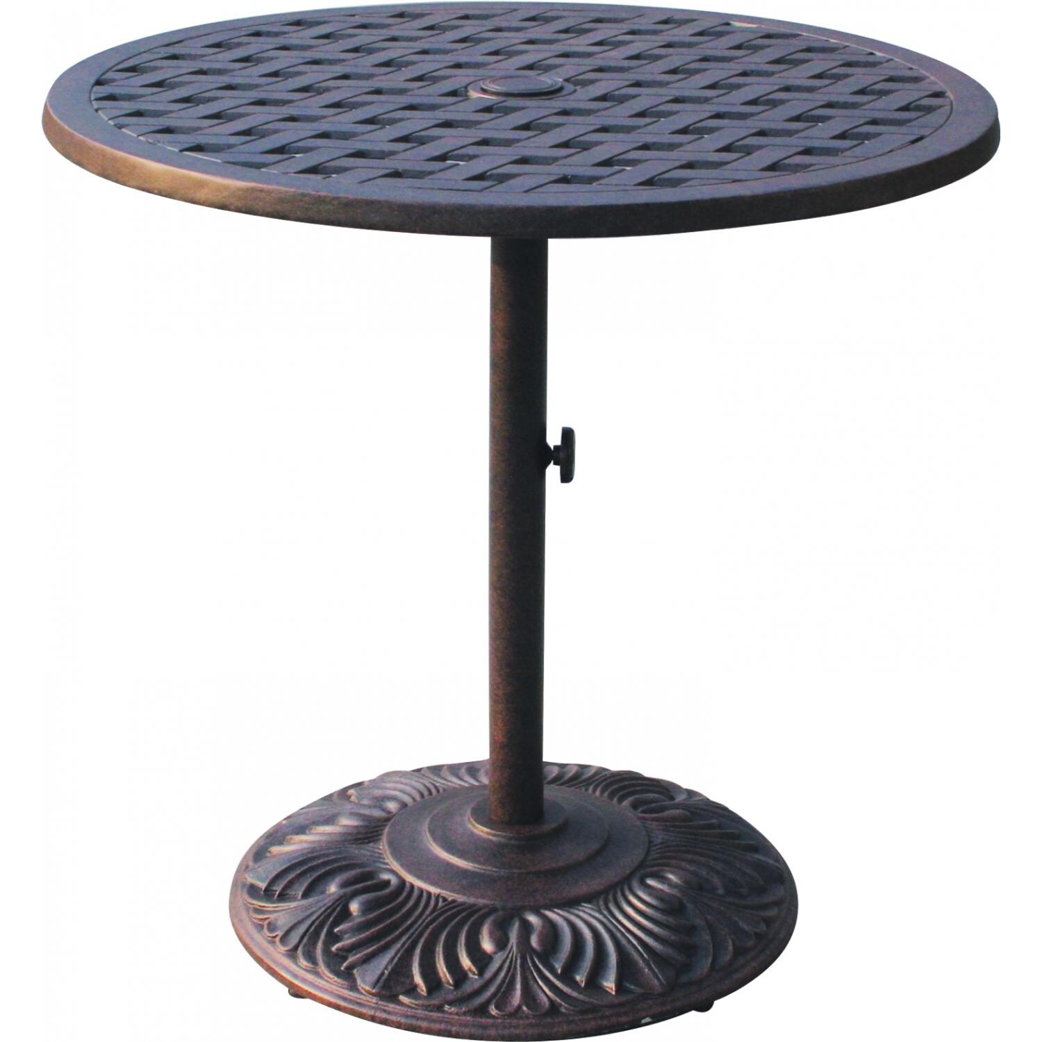 Darlee Series 30 Patio Pedestal Bar Table - Antique Bronze thumbnail