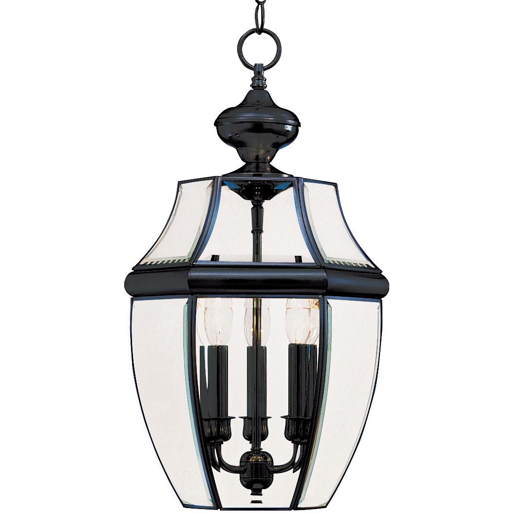 Maxim South Park 6095CLBK 40W 20-Inch Three Light Outdoor Hanging Lantern - Black thumbnail