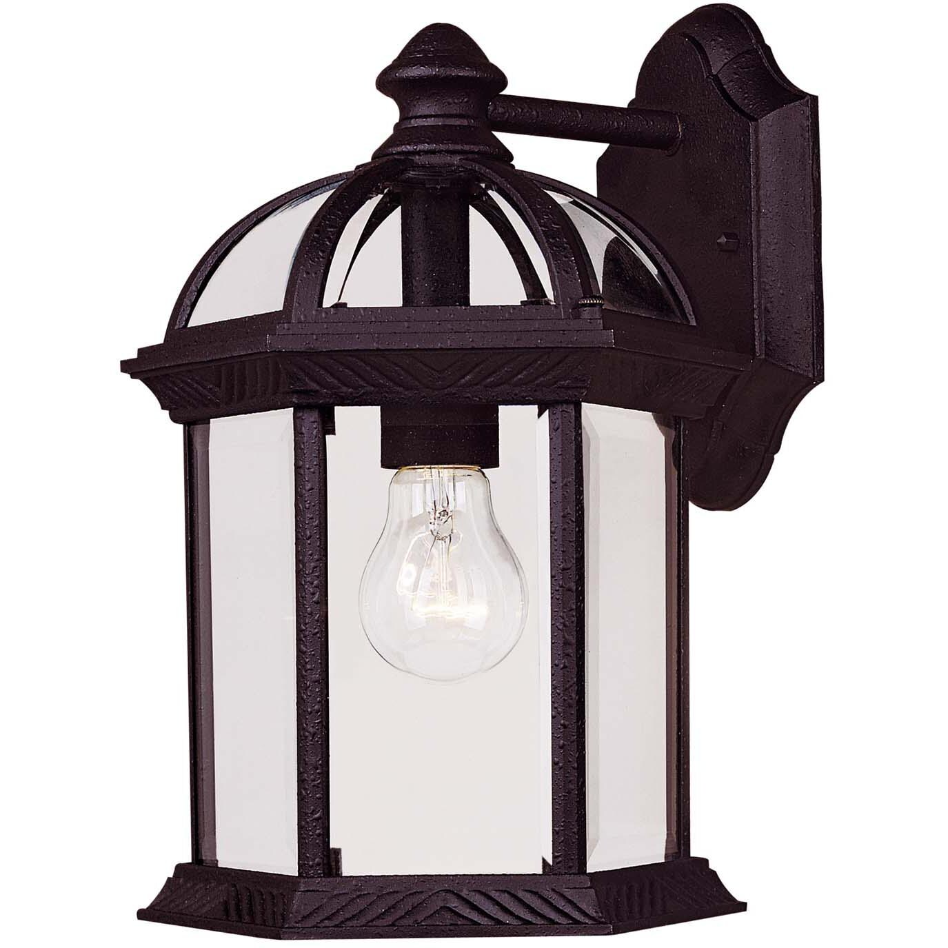 Savoy House Kensington One Light 11-Inch Wall Mount Lantern - Textured Black - 5-0634-BK