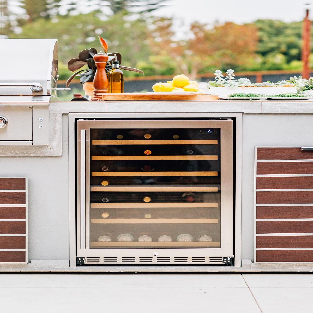 Summerset SSRFR-24DWC 24-Inch 54 Bottle Outdoor Rated Deluxe Wine Cooler - Lifestyle  thumbnail