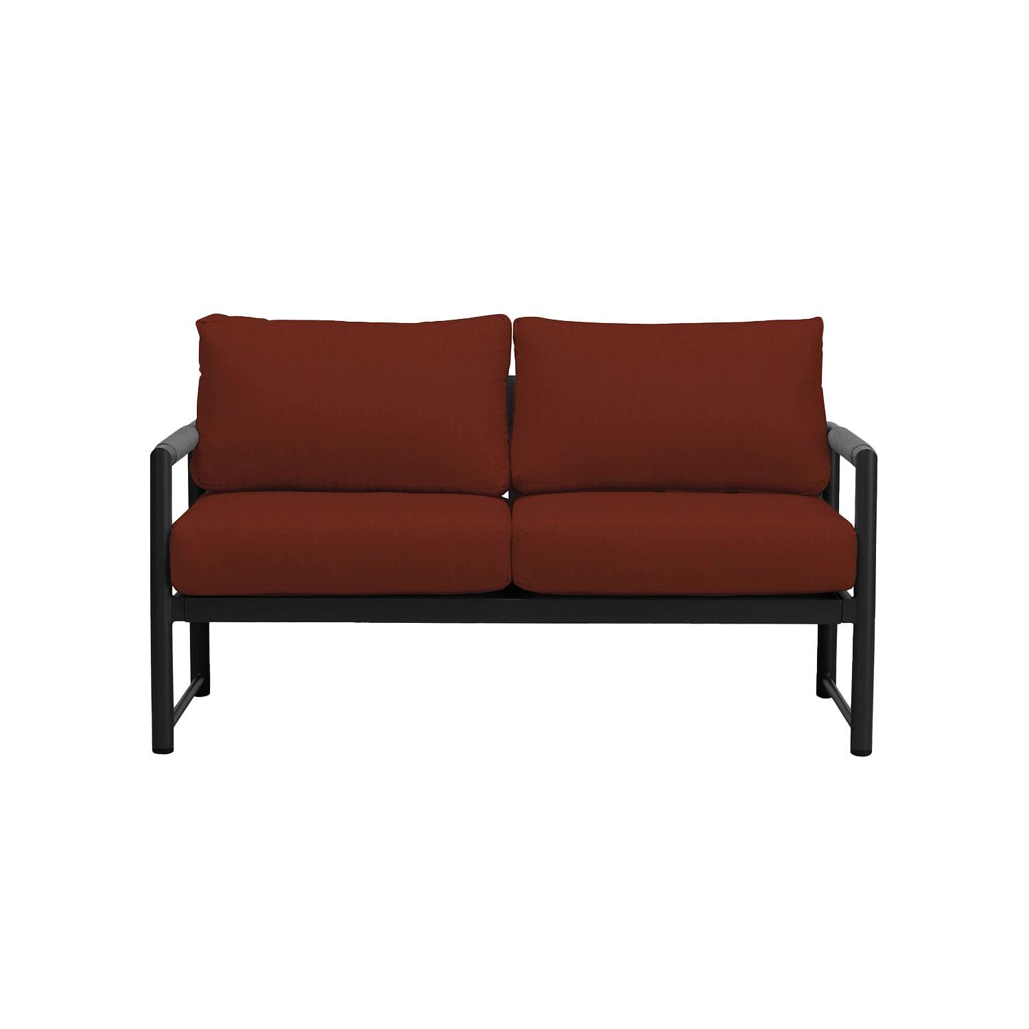 Lakeview AVEBAY-BK-CO-SET111-HN Avenue Bay Black/Carbon 5 Pc Loveseat Set - Canvas Henna - Loveseat - White Background thumbnail