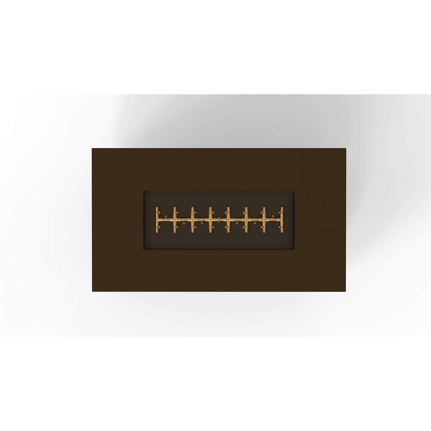 AON 60 x 34 Inch Rectangular Powder Coated Steel Natural Gas Fire Pit Table in Bronze By Warming Trends - Top View - White Background thumbnail