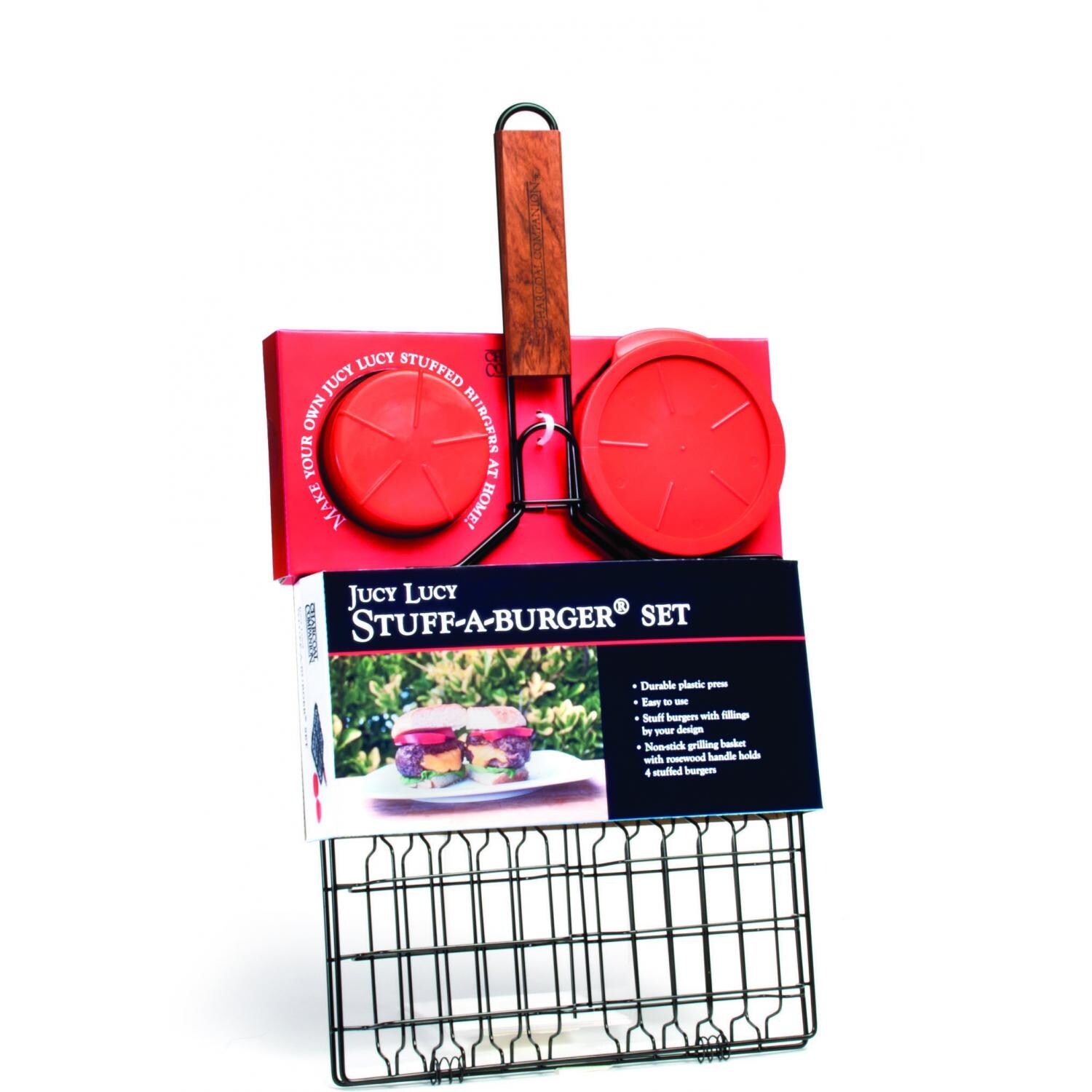 2-Piece Stuff-A-Burger Press & Grill Basket - Packaged View thumbnail