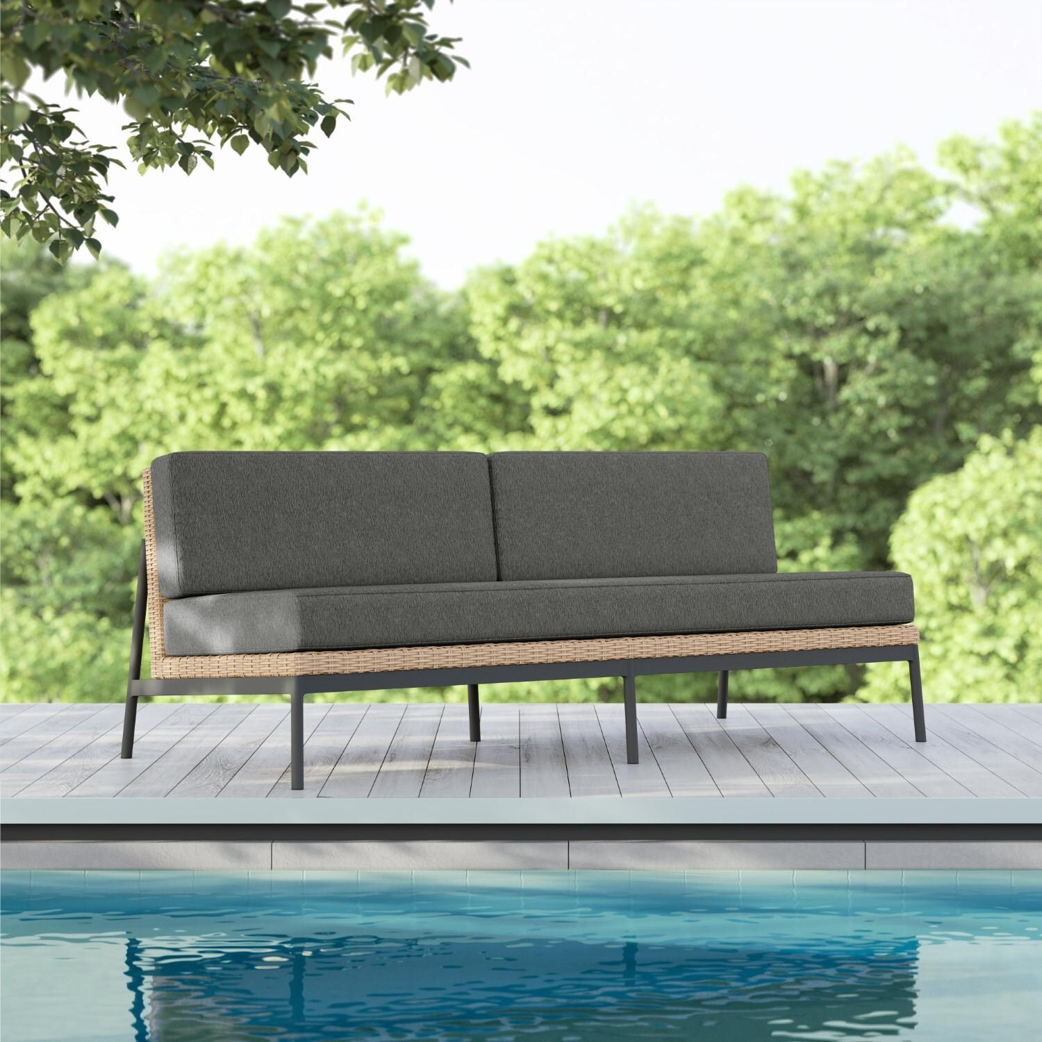 Terra Wicker Sofa in Natural/Midnight by Azzurro Living