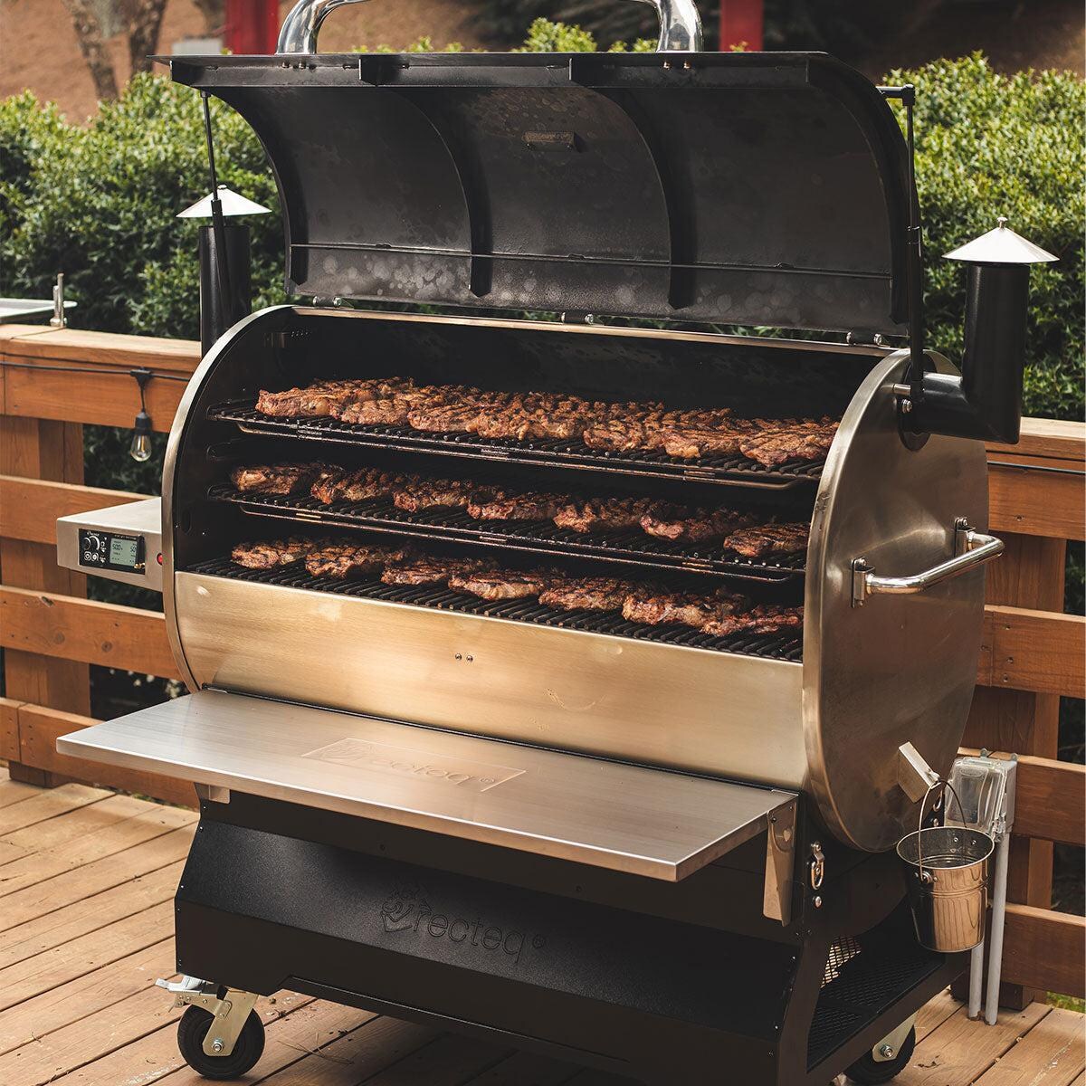 recteq RT-2500 BFG Wood Pellet Grill - Checking the Cook - Lifestyle thumbnail